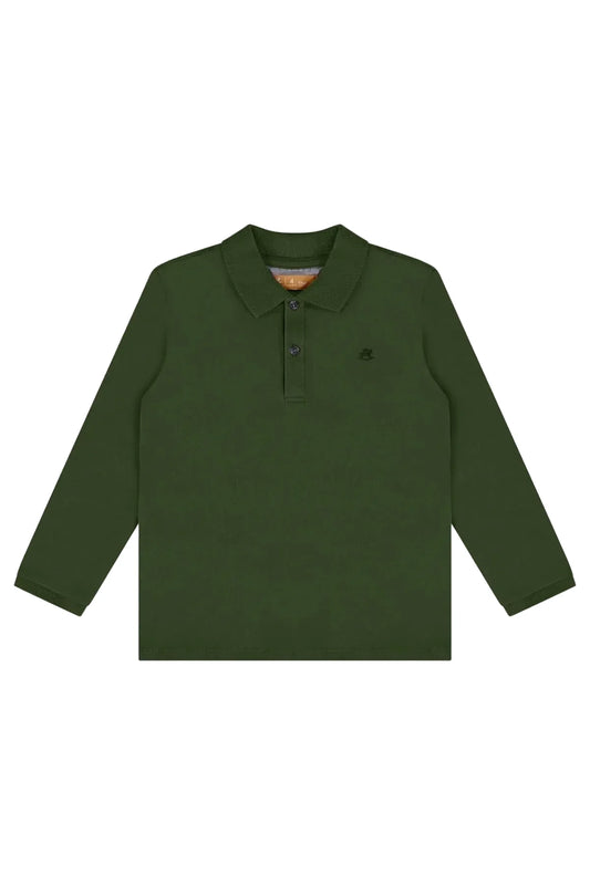Camisa Polo Manga Longa verde