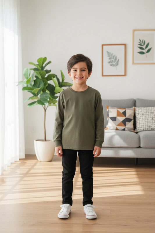Camiseta M/L Em Meia Verde