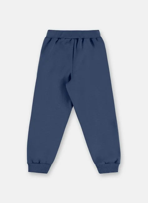 Calça Em Moletom - Marinho