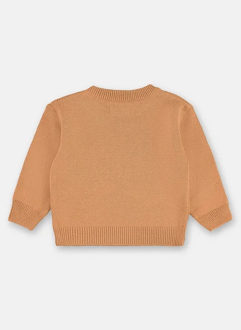 Blusão Em Tricot Caramelo