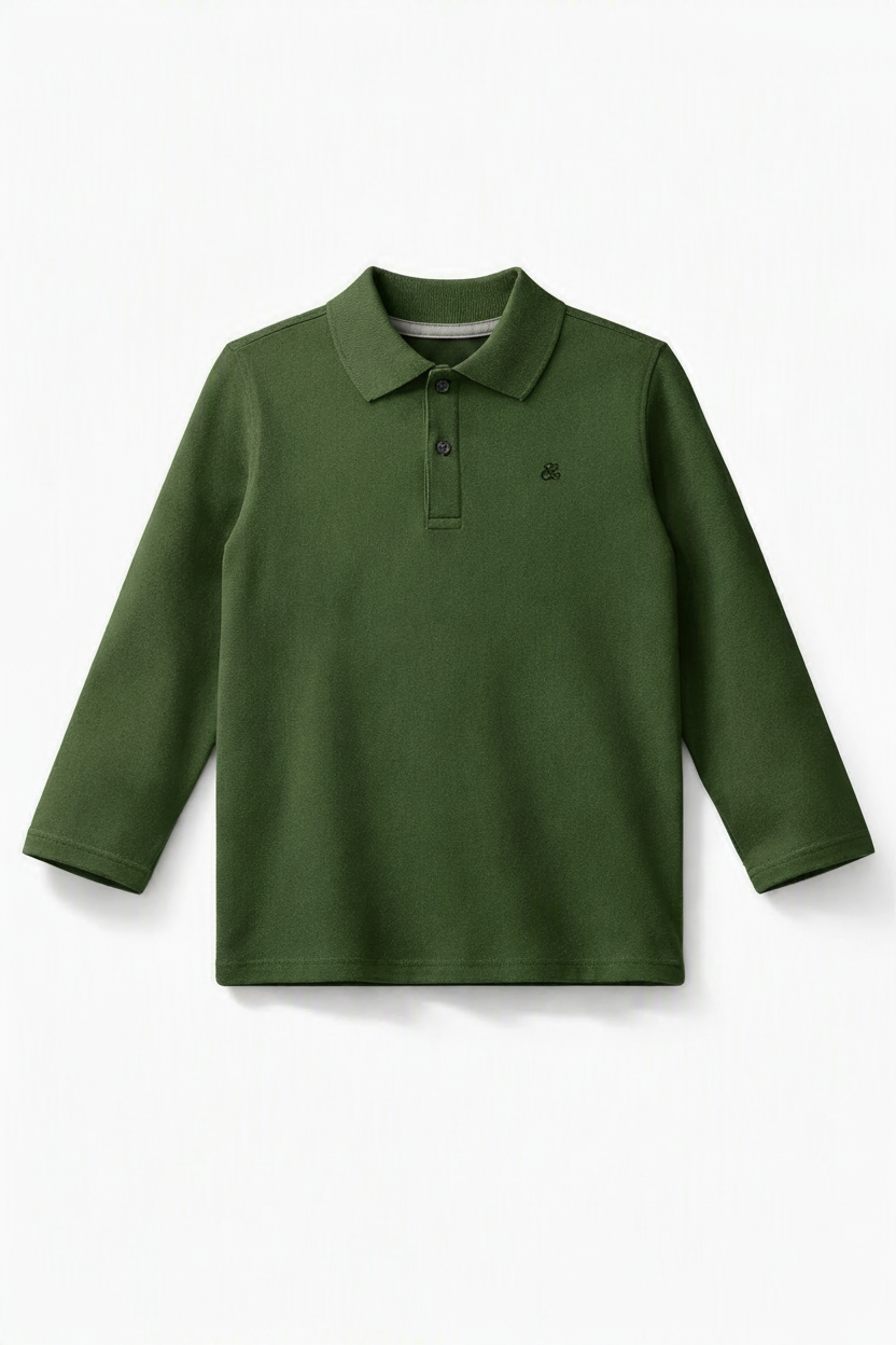 Camisa Polo Manga Longa verde