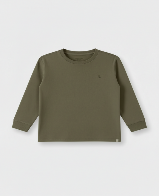 Camiseta M/L Em Meia Verde