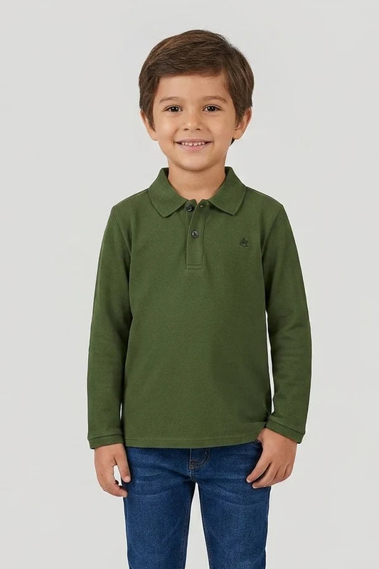 Camisa Polo Manga Longa verde
