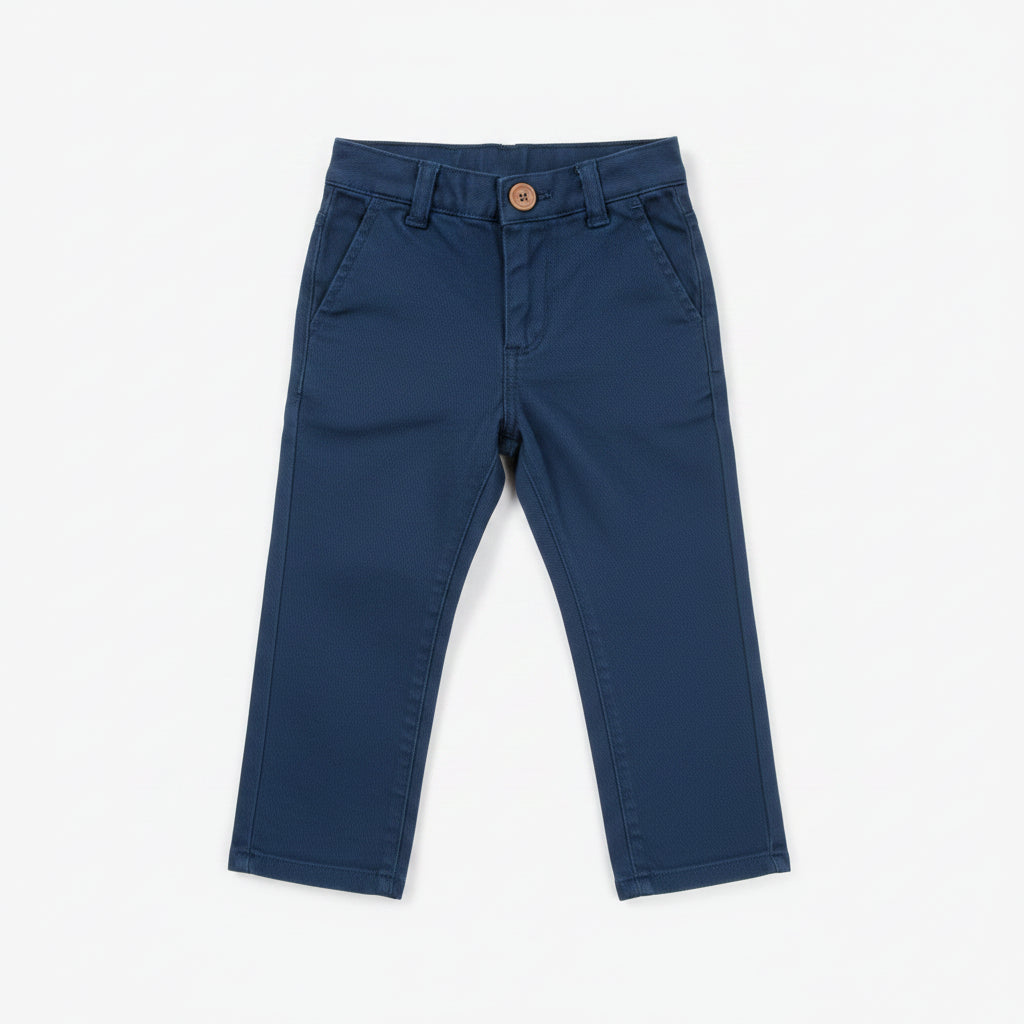 Calça Sarja Alfaiataria - Azul Marinho