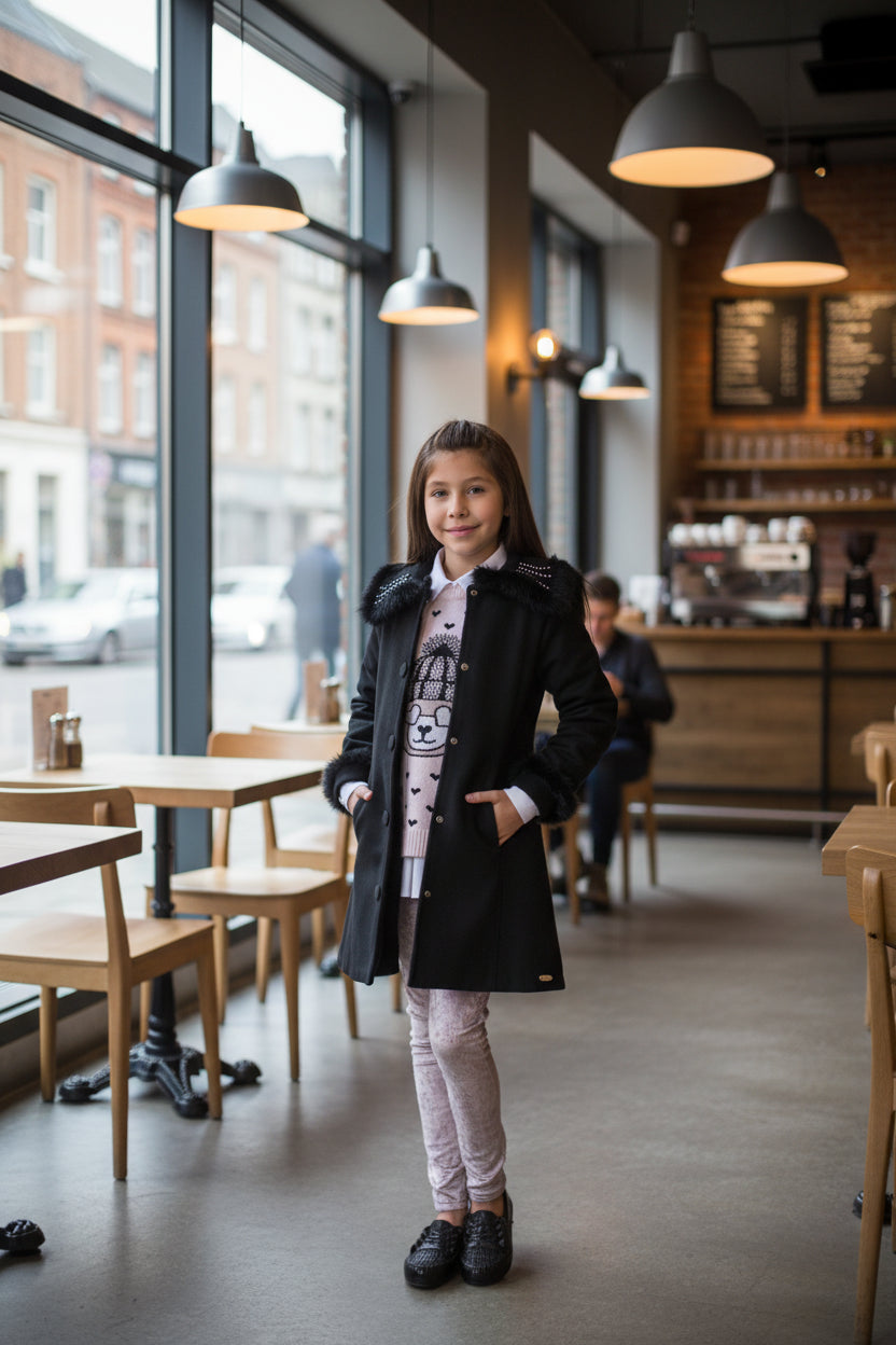 Trend Coat Preto - Linha Petit Nina