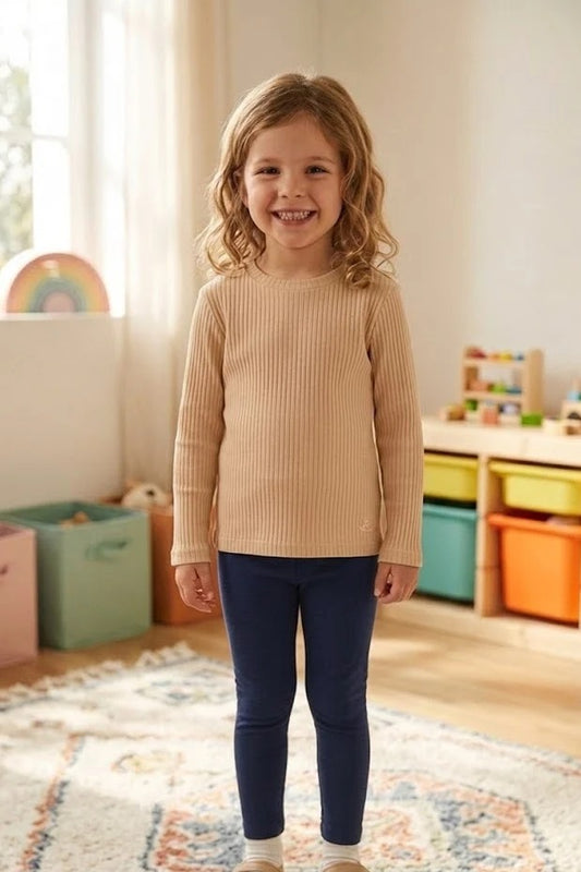 Blusa M/L Em Ribana - Caqui