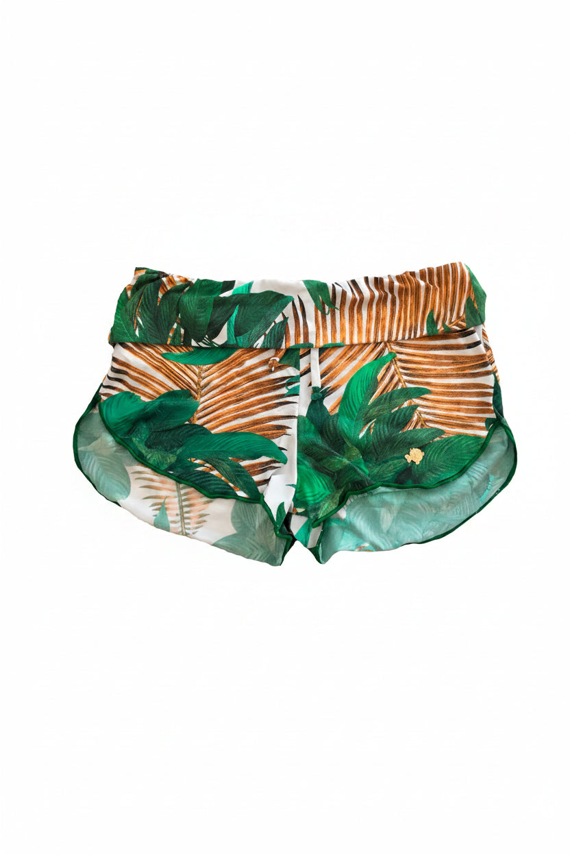 Short Saída de Praia Folhagem
