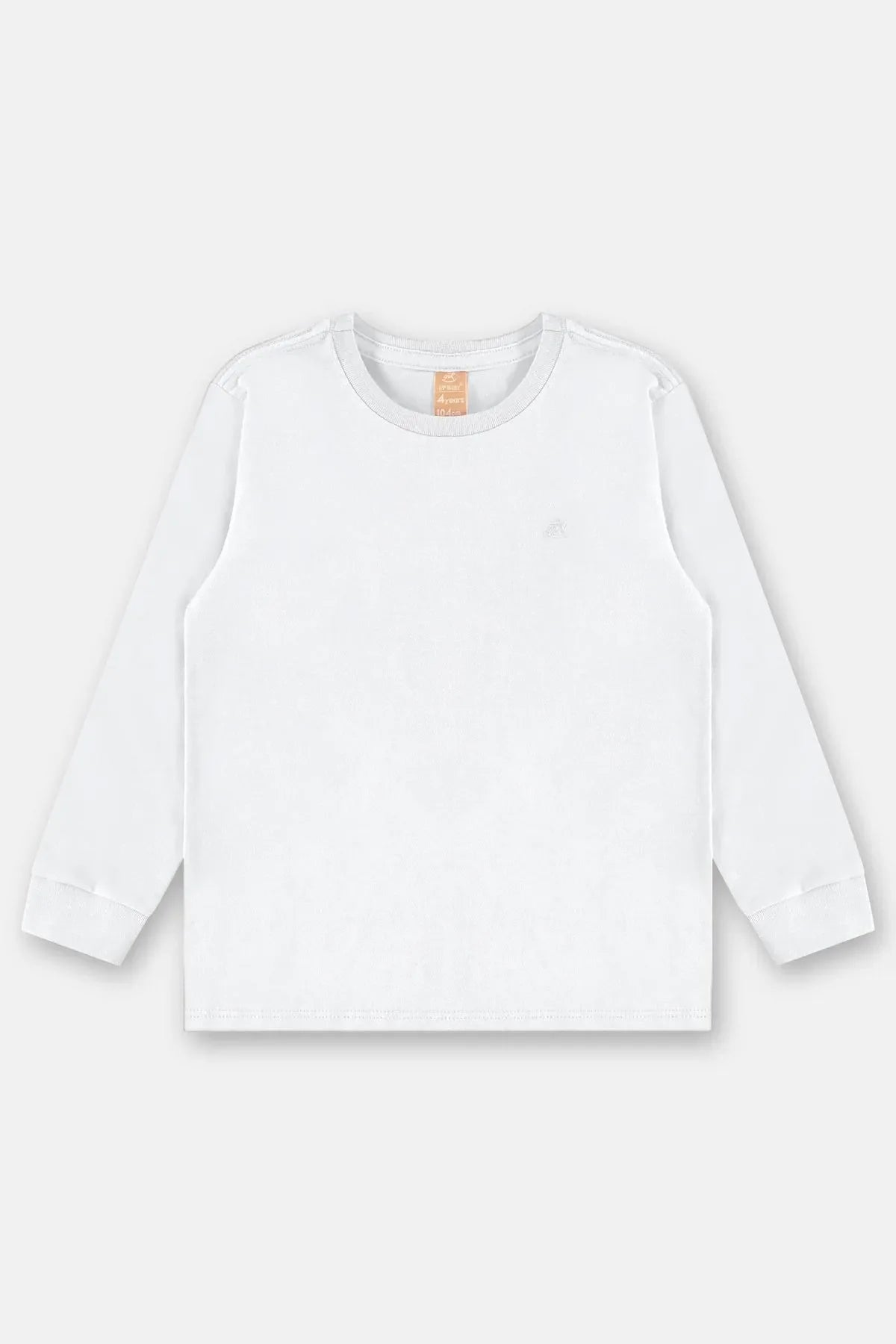 Camiseta M/L Em Meia Malha Branca