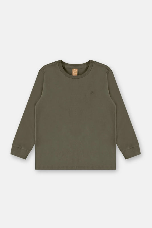 Camiseta M/L Em Meia Verde