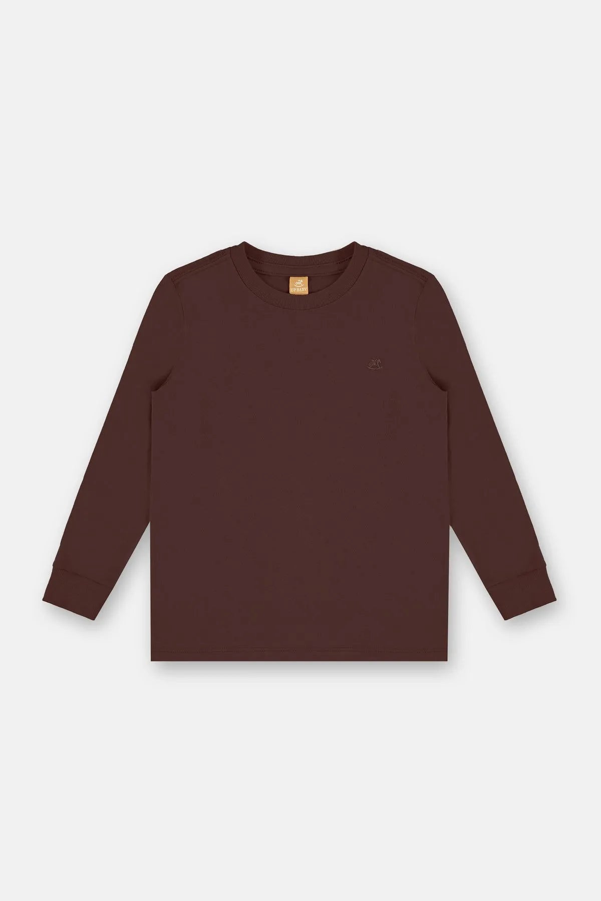 Camiseta M/L Em Meia Malha marrom