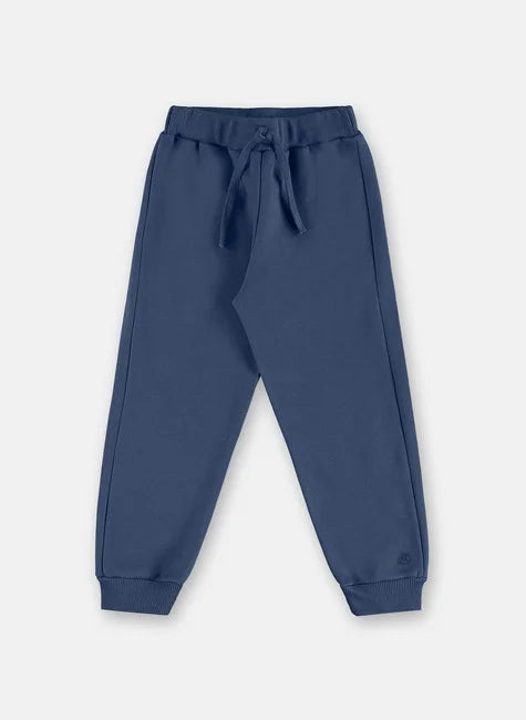 Calça Em Moletom - Marinho