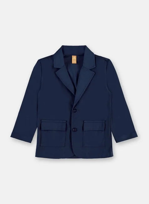 Blazer Em Malha Alfaiataria - Marinho