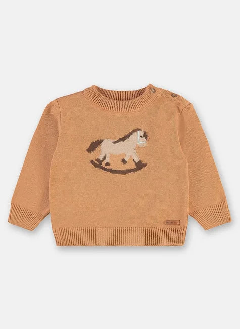 Blusão Em Tricot Caramelo