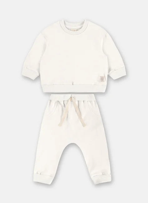 Conjunto Bebê Unissex Em Molecotton Sustentável (Off White)