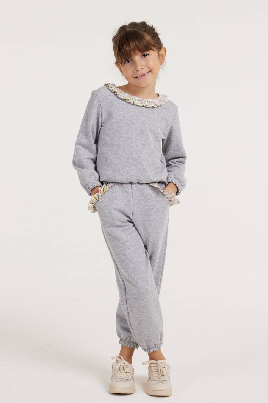 Conjunto Moletom  Gris Classic