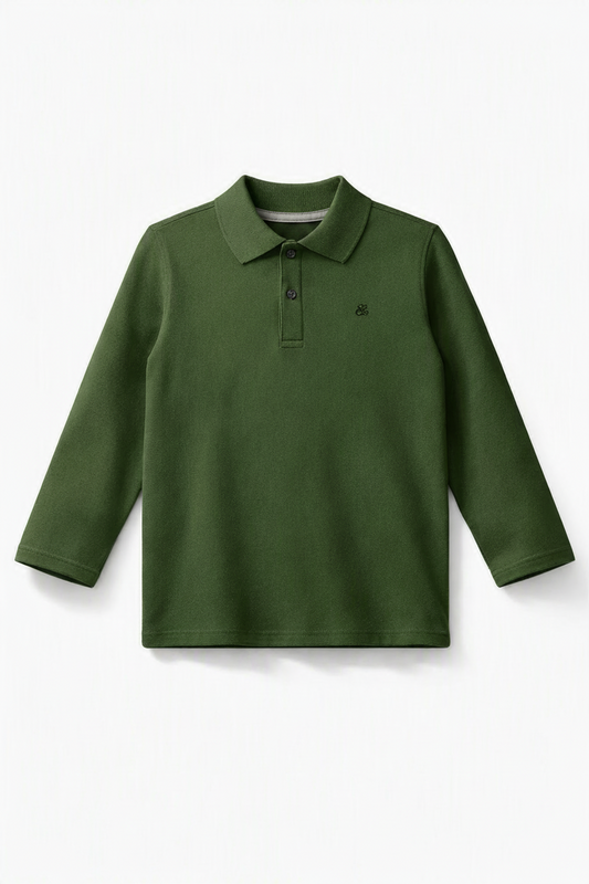 Camisa Polo Manga Longa verde