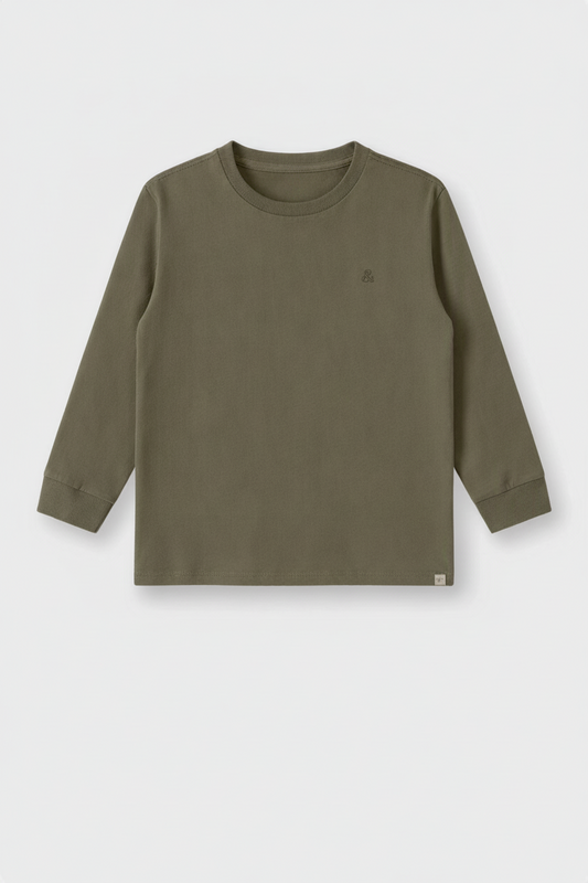 Camiseta M/L Em Meia Verde