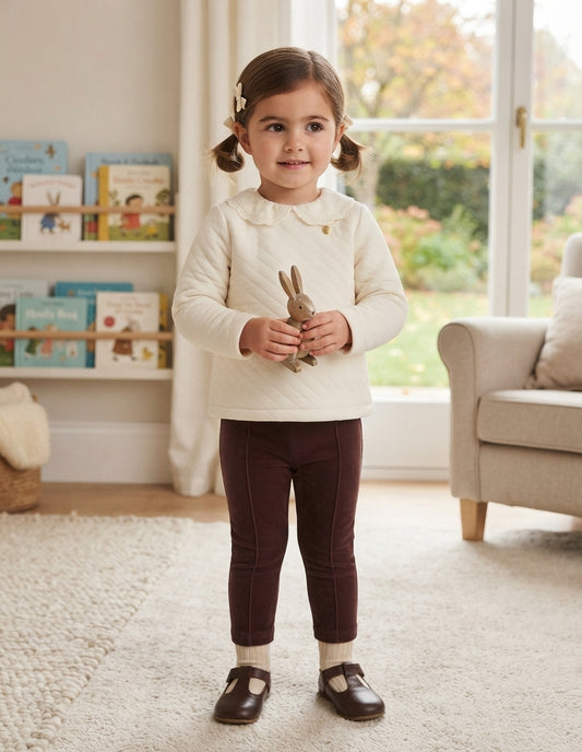 Calça Legging Em Molecotton - Marrom