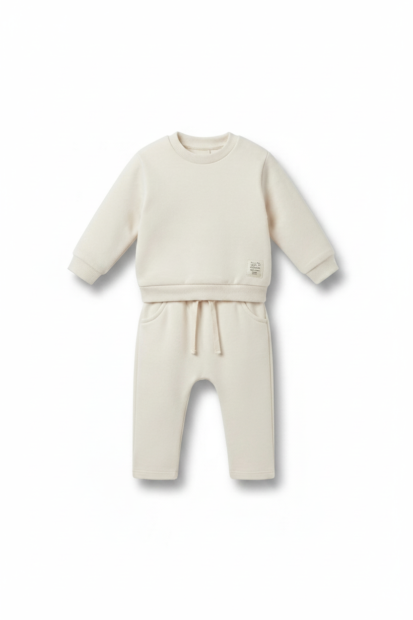 Conjunto Bebê Unissex Em Molecotton Sustentável (Off White)