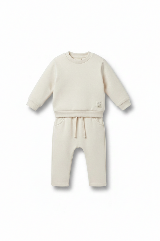 Conjunto Bebê Unissex Em Molecotton Sustentável (Off White)