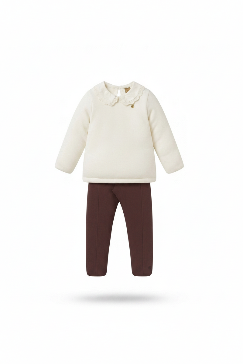 Calça Legging Em Molecotton - Marrom