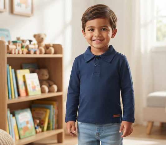Blusa Polo Azul Marinho
