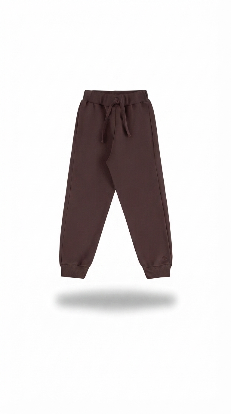 Calça Em Moletom - Marrom