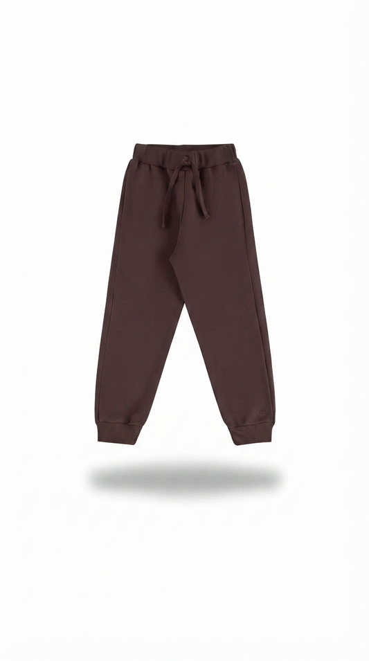 Calça Em Moletom - Marrom