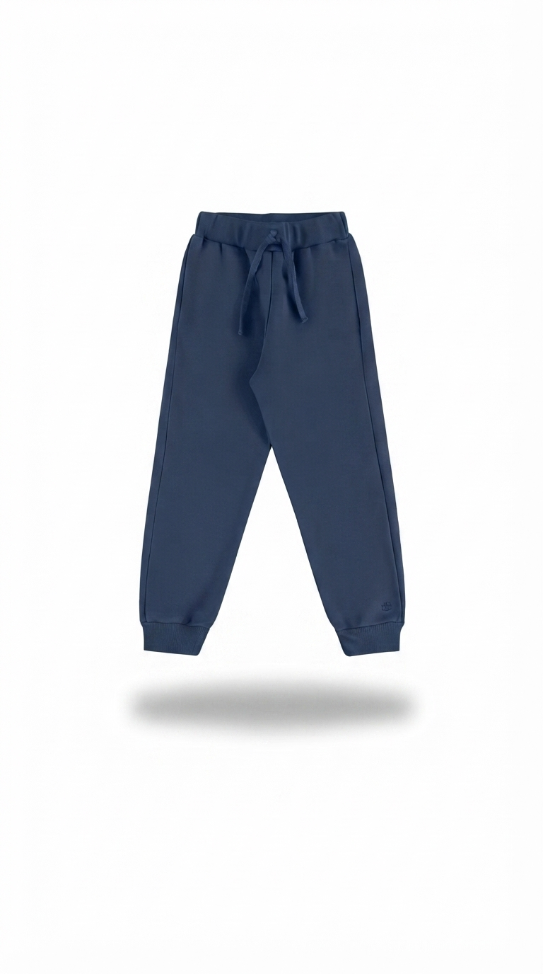 Calça Em Moletom - Marinho