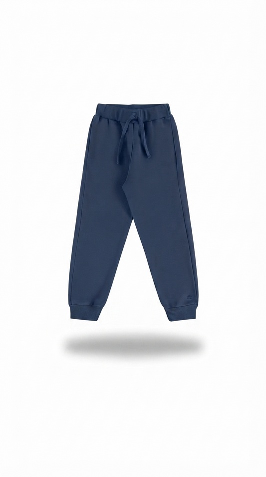 Calça Em Moletom - Marinho