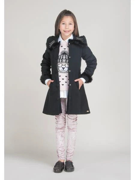Trend Coat Preto - Linha Petit Nina