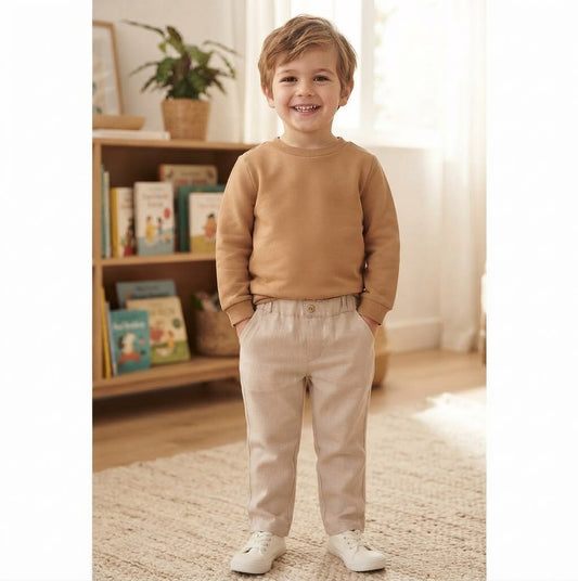 Calça Alfaiataria Oxford Bege