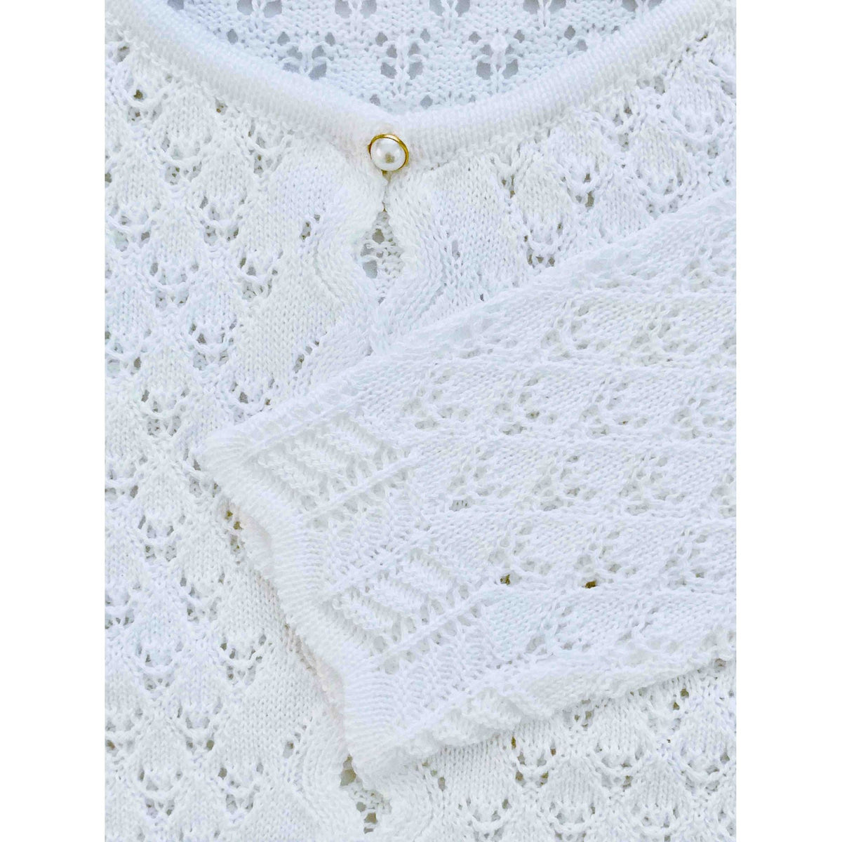 Cardigan em Tricot Branco