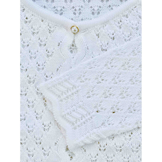 Cardigan em Tricot Branco