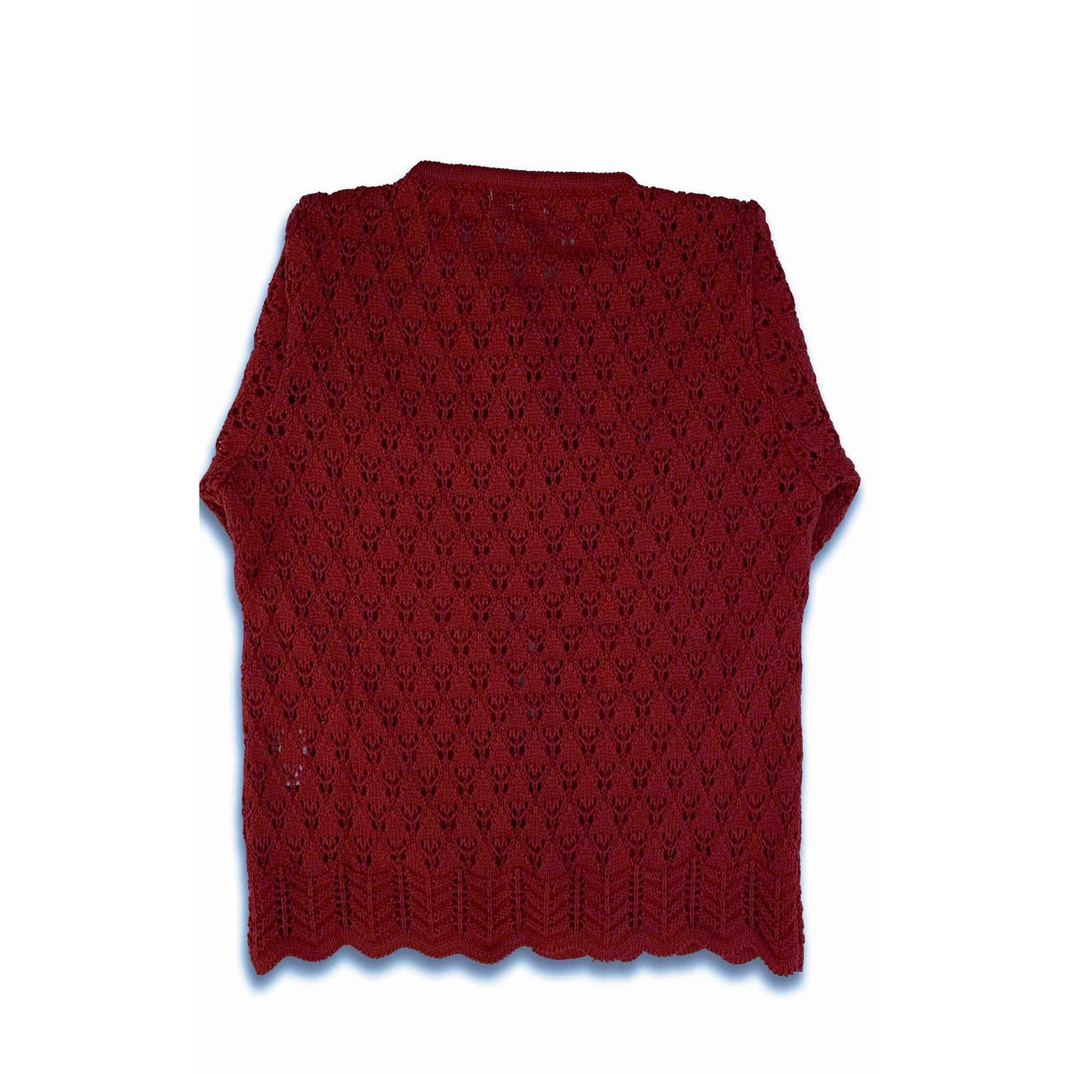 Cardigan em Tricot Bordô