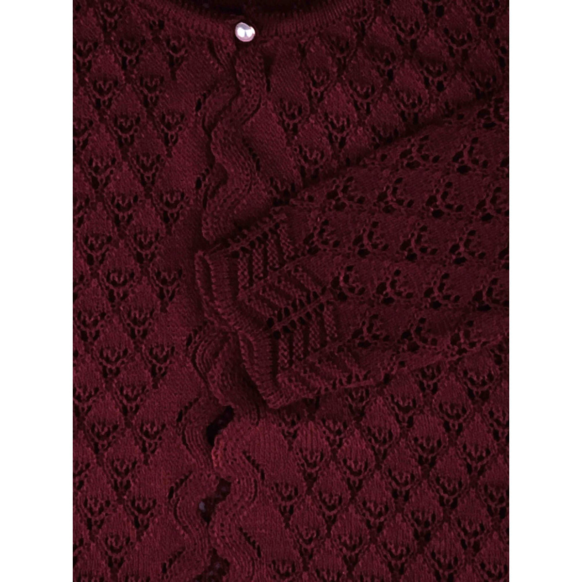 Cardigan em Tricot Bordô