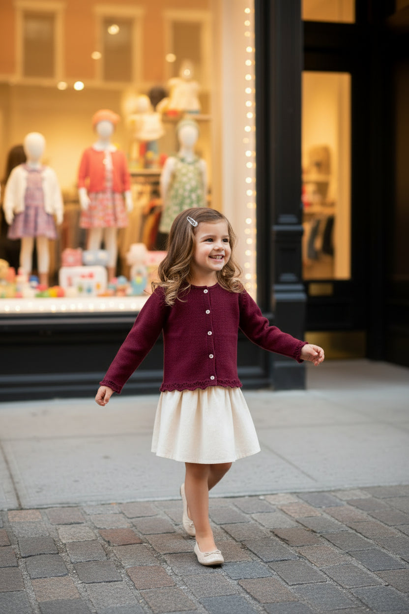 Cardigan em Tricot Vermelho
