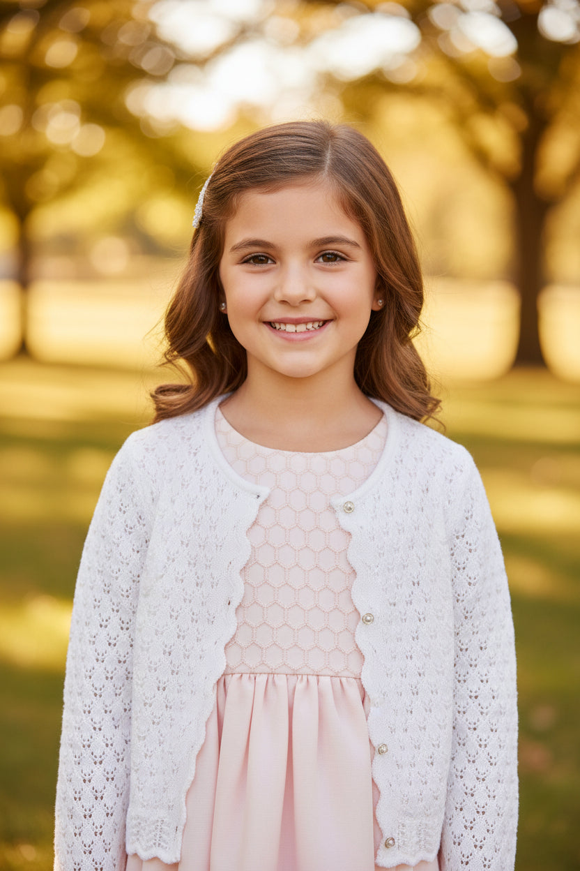Cardigan em Tricot Branco